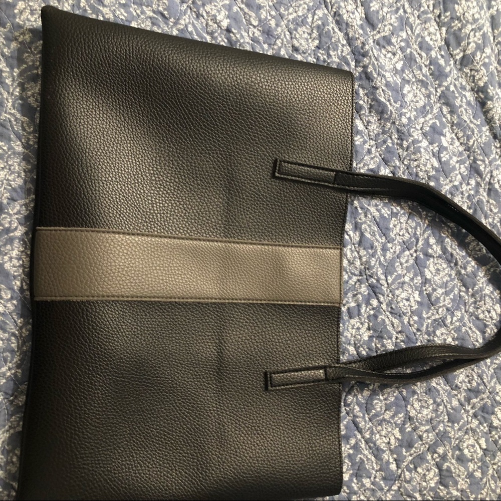 Vince Camuto pebbled vegan leather tote
